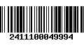 Código de Barras 2411100049994