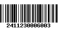 Código de Barras 2411230006003