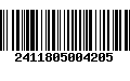 Código de Barras 2411805004205