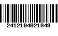 Código de Barras 2412104021849