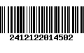 Código de Barras 2412122014502