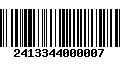 Código de Barras 2413344000007