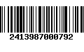 Código de Barras 2413987000792