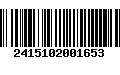 Código de Barras 2415102001653