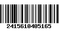 Código de Barras 2415610405165