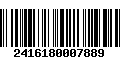 Código de Barras 2416180007889