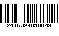 Código de Barras 2416324050849