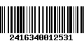 Código de Barras 2416340012531