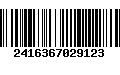 Código de Barras 2416367029123