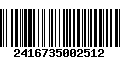 Código de Barras 2416735002512