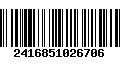 Código de Barras 2416851026706