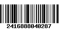 Código de Barras 2416888040287