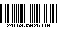 Código de Barras 2416935026110