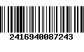 Código de Barras 2416940087243