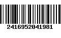 Código de Barras 2416952041981