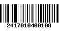 Código de Barras 2417010400108