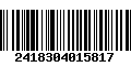 Código de Barras 2418304015817