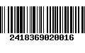 Código de Barras 2418369020016