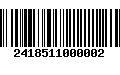 Código de Barras 2418511000002