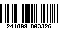 Código de Barras 2418991003326