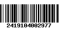 Código de Barras 2419104002977