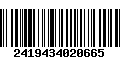 Código de Barras 2419434020665