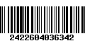 Código de Barras 2422604036342