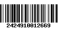 Código de Barras 2424910012669