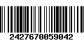 Código de Barras 2427670059042