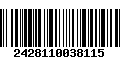 Código de Barras 2428110038115