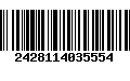 Código de Barras 2428114035554