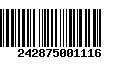 Código de Barras 242875001116