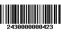 Código de Barras 2430000000423