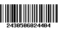 Código de Barras 2430506024404