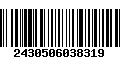 Código de Barras 2430506038319