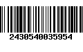 Código de Barras 2430540035954