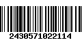 Código de Barras 2430571022114