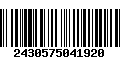 Código de Barras 2430575041920