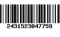 Código de Barras 2431523047759