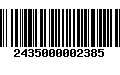 Código de Barras 2435000002385