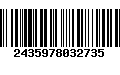 Código de Barras 2435978032735