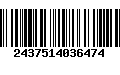 Código de Barras 2437514036474