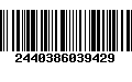 Código de Barras 2440386039429