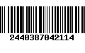 Código de Barras 2440387042114