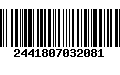 Código de Barras 2441807032081