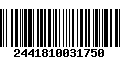 Código de Barras 2441810031750