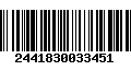 Código de Barras 2441830033451