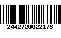 Código de Barras 2442720022173