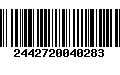 Código de Barras 2442720040283