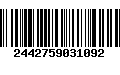 Código de Barras 2442759031092